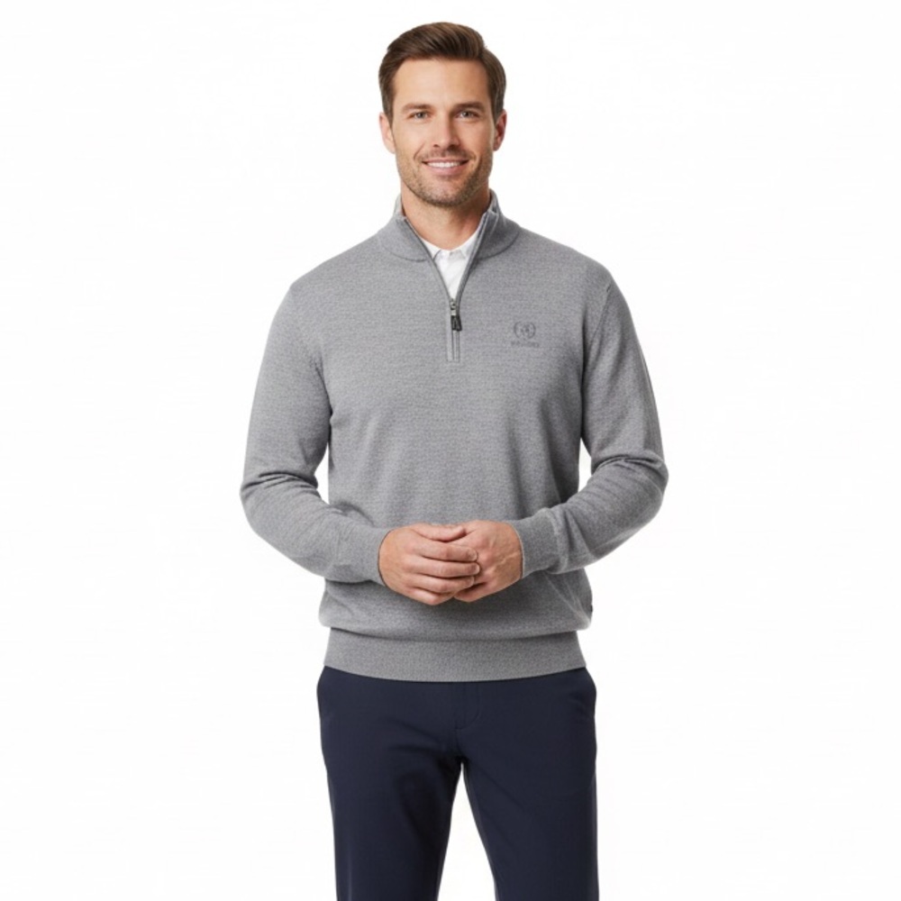 Peter Millar, Merino/Silk Blend 1/4 Zip Golf Sweater Medium